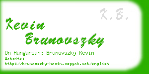 kevin brunovszky business card